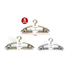 SET 5 PCS COLGADORES ROPA 42 CM