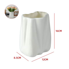 FLORERO PLASTICO COLOR BLANCO 12X16CM