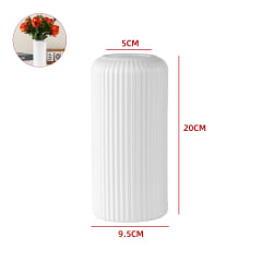 FLORERO PLASTICO CORRUGADO BLANCO 5X20CM