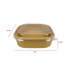 Contenedor Envase Kraft Desechabler750 Ml