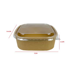 Contenedor Envase Kraft Desechabler 1000 Ml