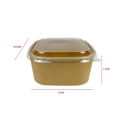 Contenedor Envase Kraft Desechabler 1400 Ml