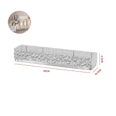 ESTANTES BAÑO PLASTICO DISEÑO GLACIAR 40X10.5X6.5CM