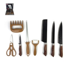 SET DE COCINA 8 PCS (CUCHILLOS, PELADOR Y ACCESORIO)