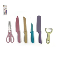 SET 6PCS DE UTENSILIOS DE COCINA MULTI COLOR