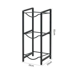 RACK ORGANIZADOR PARA BIDONES DE AGUA 3 NIVELES 33×33×81 CM