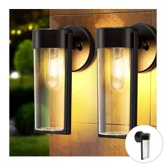 LÁMPARA SOLAR DECORATIVA DE MURO TIPO FILAMENTO 8.6X 10.3X18 CM