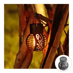 FAROL SOLAR LED COLGANTE DECORATIVO LUZ CALIDA