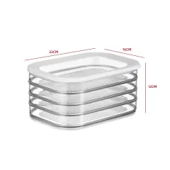CONTENEDOR HERMÉTICO PARA FIAMBRE 4 NIVELES 22×16×12 CM