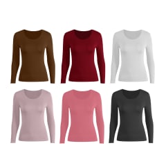 CAMISETA DE MUJER BAMBU MANGA LARGA  |12 UNID