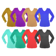 CAMISETA DE MUJER  BAMBÚ CUELLO V