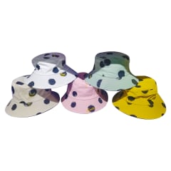 BUCKET HAT DISEÑO LUNARES COLORES SURTIDOS 58CM