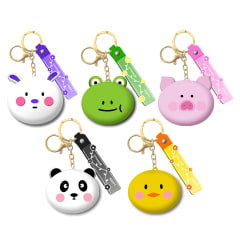 LLAVERO CHAUCHERA ANIMALES GOMA | 12 UNID