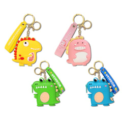 LLAVERO CHAUCHERA DINOSAURIO GOMA | 12 UNID