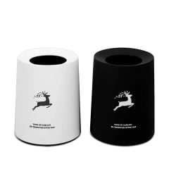 PAPELERO CON ESTAMPADO VENADO PLASTICO 20X20X25.5CM | 12 UNID