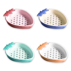 JABONERA PLÁSTICA DISEÑO FRUTILLA 16X12X6CM | 12 UNID