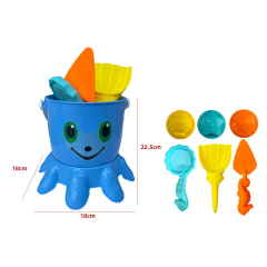 BALDE DE PLAYA DISEÑO PULPO 18X18X22.5CM