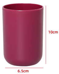 VASO DE BAÑO CILINDRO COLOR BURDEO 10X6.5CM | 12 UNID