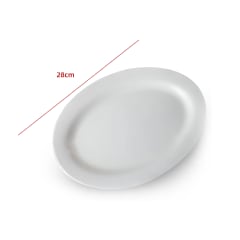 PLATO BLANCO LISO DE CERAMICA 28CM  11IN | 30 UNID