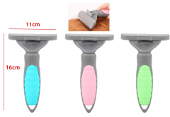 CEPILLO PARA MASCOTA METAL / PLASTICO CERDAS DELGADAS 16X11CM | 12 UNID