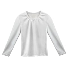 CAMISETA JUVENIL NIÑA  DE ALGODÓN  BLANCO CUELLO REDONDA 13-14/15-16/S-M