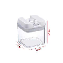 CONTENEDOR HERMETICO CUADRADO 500ML 10X10X10.5CM