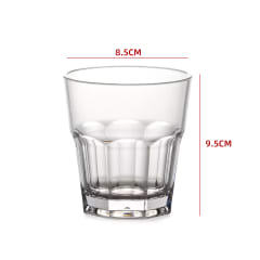 Set de 6 Vasos de Vidrio Transparente 8.5×9.5 cm