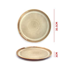 Plato Hondo Cerámica Beige 30.5 cm