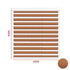 CORTINA ROLLER DUO BLACK OUT CAFE 120X180CM