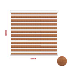 CORTINA ROLLER DUO BLACK OUT CAFE 128X180CM