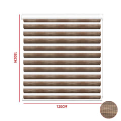CORTINA ROLLER DUO BLACK OUT CAFE OSCURO 120X180CM