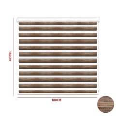 CORTINA ROLLER DUO BLACK OUT CAFE OSCURO 180X180CM