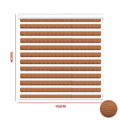 CORTINA ROLLER DUO BLACK OUT CAFE 150X180CM