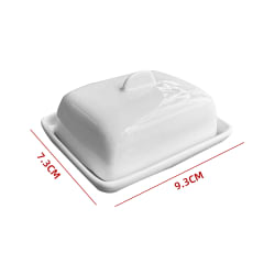 MANTEQUILLERA CERAMICA BLANCA