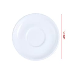 Platillo cerámico blanco 13.8 cm | venta mayorista