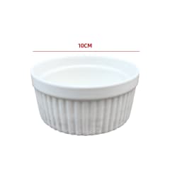 Pocillo Ramekin Acanalado Blanco 10 cm | Venta Mayorista