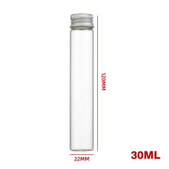 Frasco Vidrio Tapa Aluminio 30 ml