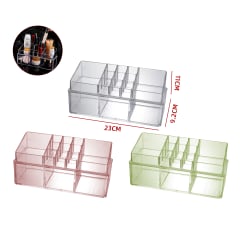 ORGANIZADOR MAQUILLAJE TRANSPARENTE 23X9.20X11CM