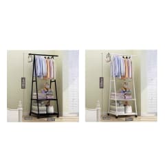 COLGADOR ROPA RUEDAS 55X42X160CM