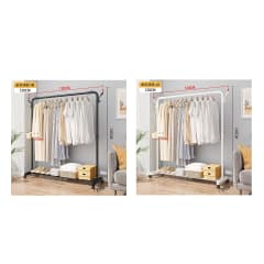 COLGADOR ROPA RUEDAS 120X41X45CM
