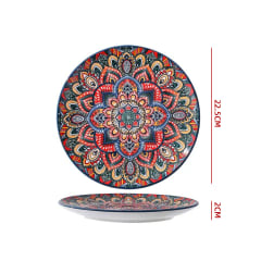 PLATO ENTRADA CERAMICA AZUL MANDALA 20.5X20.5X2CM