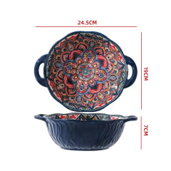 FUENTE HONDA CERAMICA AZUL MANDALA 1100 ML
24.5X19X7CM