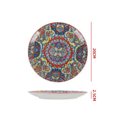 PLATO PAN DISEÑO MANDALA 20X20X2.5CM