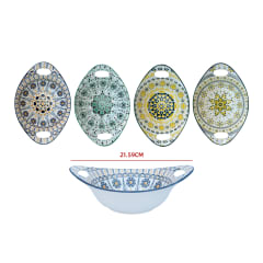 FUENTE HORNO OVALADA CERÁMICA 21 CM | COLORES SURTIDOS