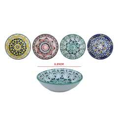 PLATILLO CERÁMICO DECORATIVO ESTAMPADO 9 CM | COLORES SURTIDOS