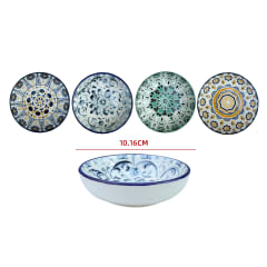 PLATILLO CERÁMICO DECORATIVO ESTAMPADO 10 CM | COLORES SURTIDOS