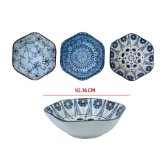 BOWL CERAMICA DISEÑO FLOR 10.16X10.16CM | COLORES SURTIDOS
