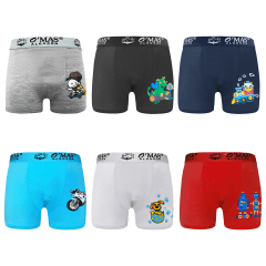 BOXERS ALGODÓN NIÑOS LISO ESTAMPADO TALLAS 4-6/ 6-8/ 8-10 | 12 UNI