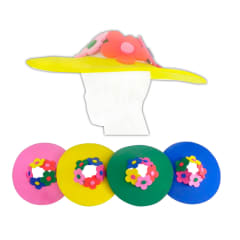 SOMBRERO DE PLAYA FLORES GOMA EVA