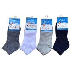 CALCETINES DE NIÑO CORTE TOBILLO COLORES LISO TALLA 3-6 | 12 UNID